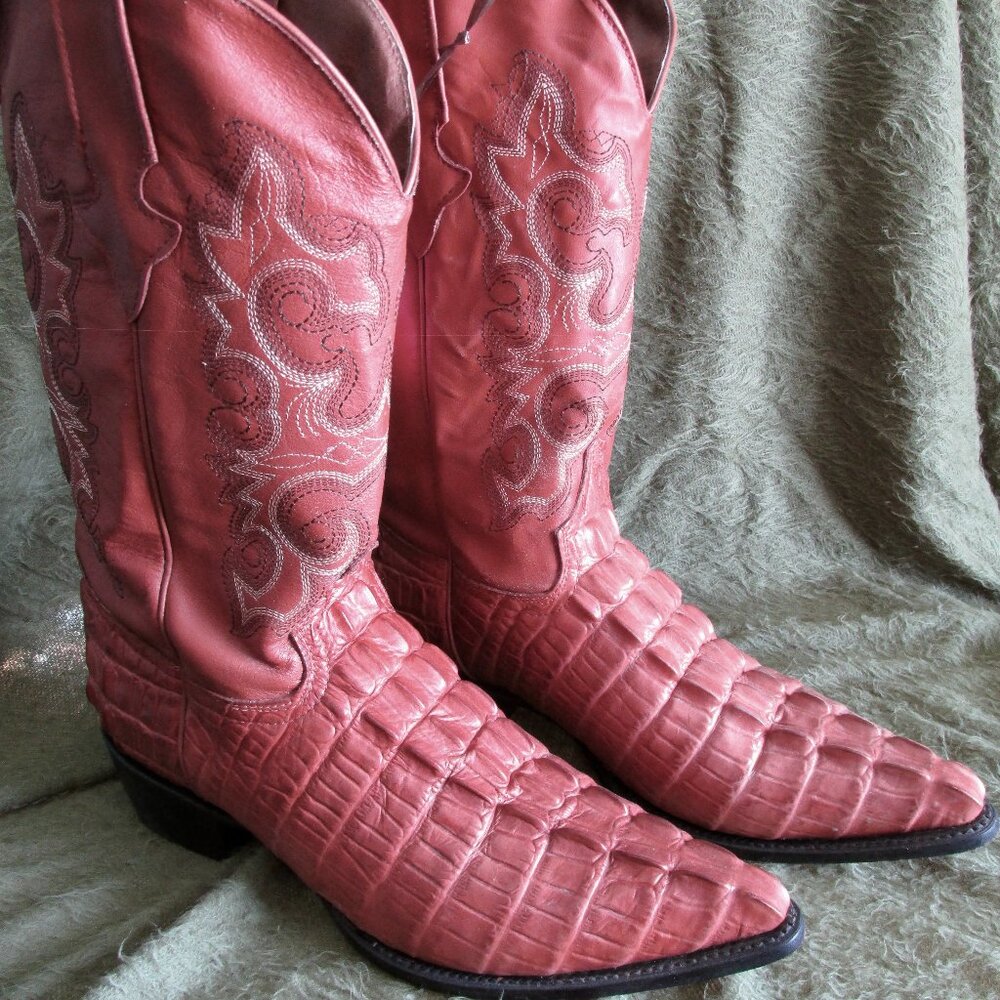 NWOT- Team West Faux Croco Cowboy Boots size men 11